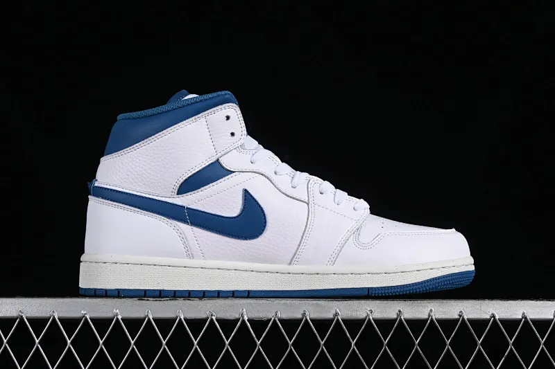 All categories Air Jordan Jordan series basketball shoes Air Jordan 1 Mid Air Jordan 1 Mid "Industrial Blue" AJ1 Joe 1 smoke gray jade Chinese culture basketball shoes FN5215-141